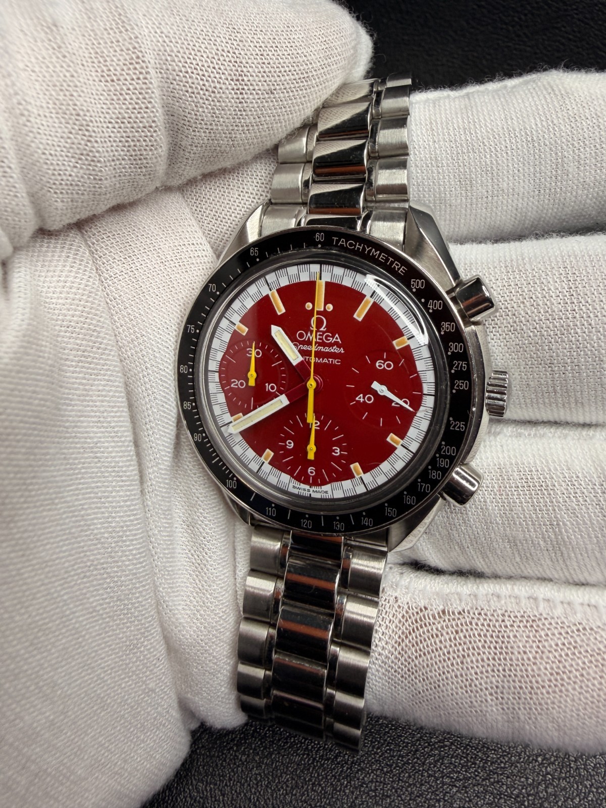 Omega Speedmaster Automatic Red Dial Schumacher R… - image 8