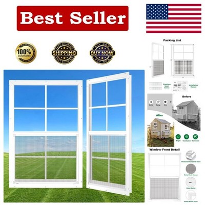Multi-Functional 24'' x 36'' Shed Windows - Easy DIY Installation & Strong Design