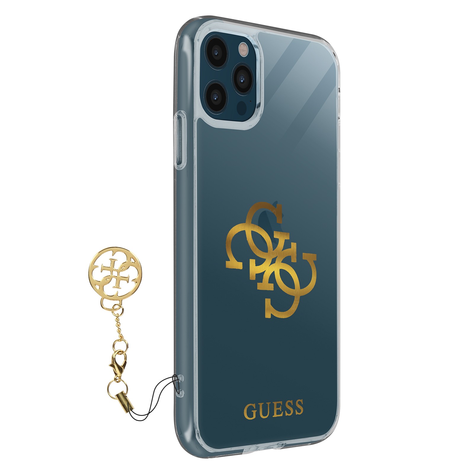 Coque iPhone 12 Pro Max Guess Transparente Antichoc Logo Doré 4G - 2