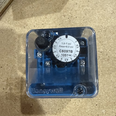 #ad Honeywell C6097B1051 Manual Reset High Gas Pressure Switch 1.5 7 PSI SPDT $82.85