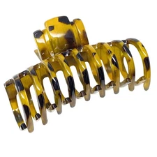 Parcelona French Narrow Tubular Savana Light Brown Large 3 3/4” Celluloid