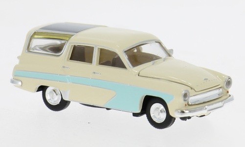 Brekina 27124 1:87 Wartburg 311 Camping Car, Light Beige/Light Blue, 1959 - New