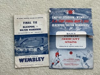 1953 FA CUP FINAL BLACKPOOL V BOLTON WANDERERS FOOTBALL PROGRAMME WEMBLEY
