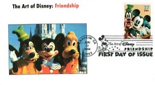 Beautiful 3865 The Art of Disney: Friendship Mickey Goofy Pluto Anaheim CA
