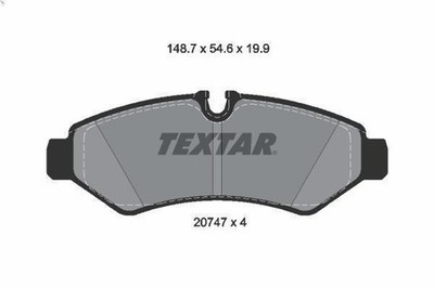 Brake Pad Set, Disc Brake Textar 2074701 for Sprinter 3-T Box 2 2021-