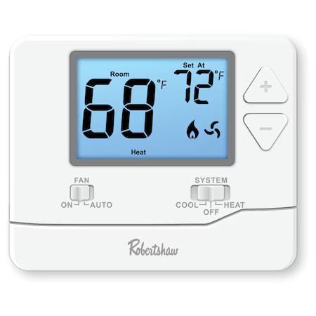 Robertshaw Rs8110 Digital Wall Thermostat, White, Plastic