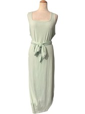 Cider Sleeveless Square-Neck Tie Waist Maxi Dress NWT Light Mint Size 1X