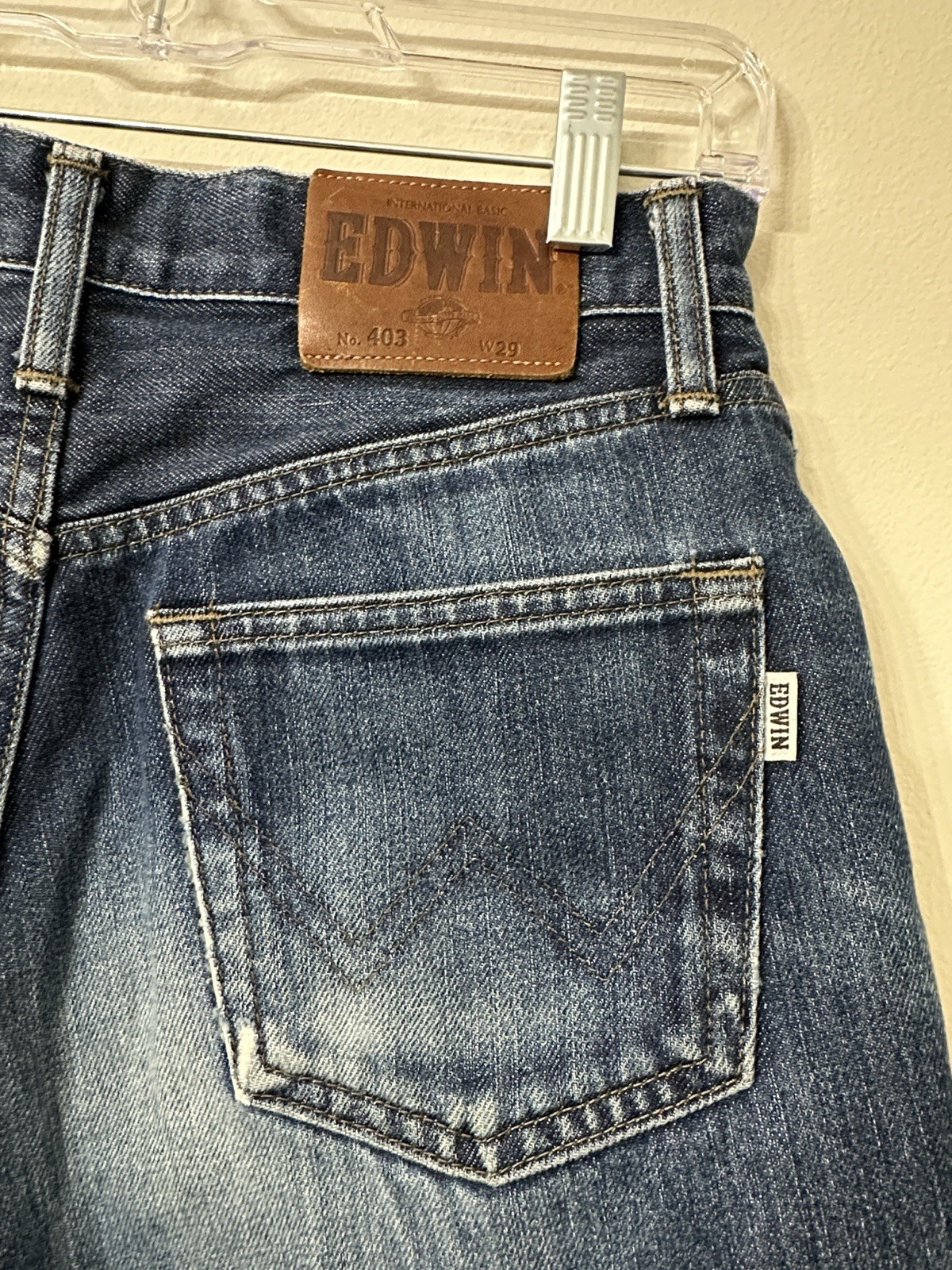 EDWIN International Basic 403 Cut Off Denim Short… - image 4