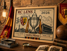 Affiche encadrée - RC Lens - Victoire en coupe de France