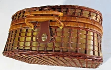 Portable 4 Persons Willow Basket & Picnic Ware Set Picnic Basket