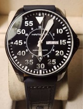 HAMILTON Khaki Pilot Day Date Automatic 46 mm Black Dial Radial Finish Watch