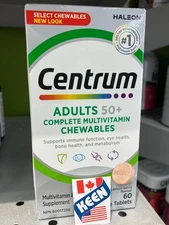 AiWaWa CA, Centrum Select WOMEN/MEN 50+ Multivitamin 60 Chewable Tablets