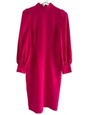 Sergio Hudson X Target Midi Dress XS Balloon Sleeve Turtleneck Pink Feminine NEW