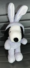 Snoopy Easter Bunny Plush by Hallmark Peanuts 10" Purple (15” w/Ears! )