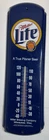 Vintage 2000 Miller Lite Beer Advertising Thermometer 17" x 5" Sign Enamel Metal