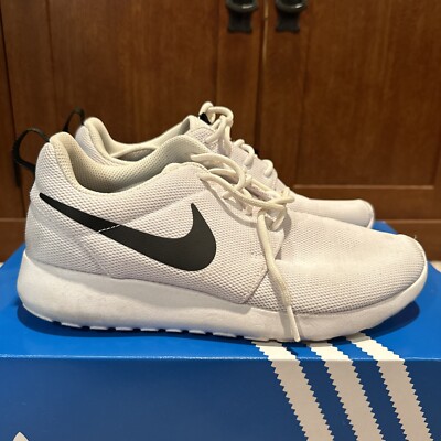 womens white roshes with black swoosh