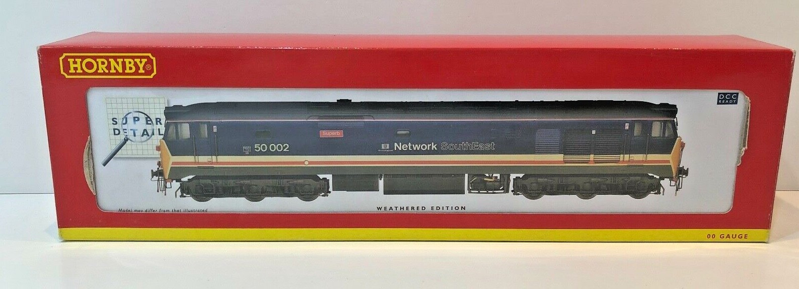 HORNBY 00 GAUGE - R2429 - NSE NETWORK SOUTHEAST CLASS 50 SUPERB WEATHErosso HORNBY 00 GAUGE - R2429 - NSE NETWORK SOUTHEAST CLASS 50 SUPERB WEATHErosso