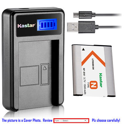 NP-BN1 BC-CSN Battery or LCD Charger for Sony Cyber-shot DSC-TX5 TX55 TX66 TX7