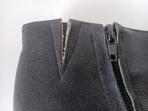 Jeffrey Campbell SKATE Black Leather Peep Toe Booties Sculpted Heels 5.5 M $245 - Picture 15 of 17