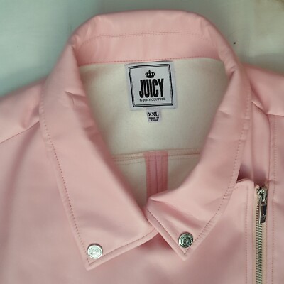 JUICY COUTURE★ジャケット JC211 NWT Juicy by Juicy Couture Pink Faux Leather Women's XXL