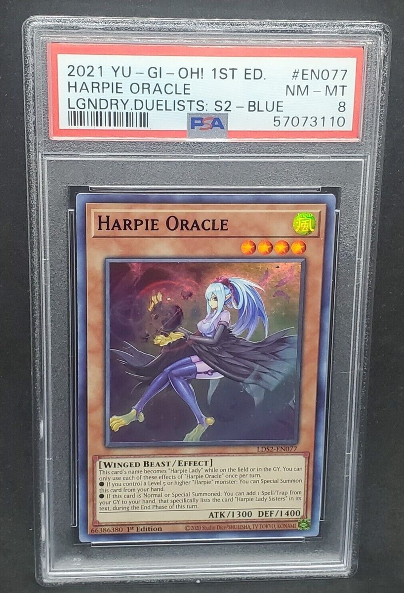 Yugioh PSA 8 NM-MT Harpie Oracle (Blue) LDS2-EN077 1st Edition | eBay