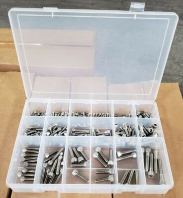 290 Piece 18-8 Stainless Steel Socket Head Cap Screw Assortment #10-3/8''