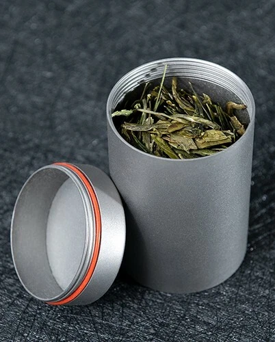 Pure Titanium Tea Canister Coffee Bean Spice Bottle Tin Ti Storage Box 180ml