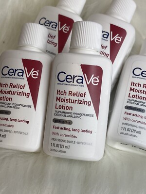 5x CeraVe Itch Relief Moisturizing Lotion Travel Mini Size 1 oz / 29ml Exp:06/26