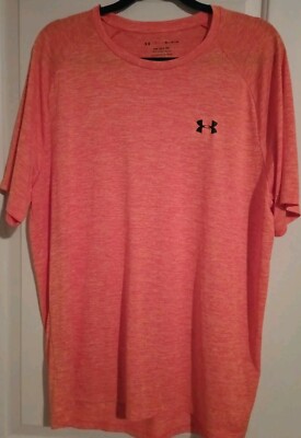 Under Armour The Tech Tee Bright Orange Short Sleeve Size XL Heat Gear