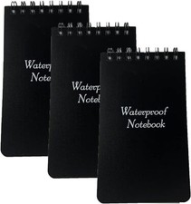 3pcs Waterproof Notebook, 3 x 5" Police Notepad, Write in the Rain Notebook