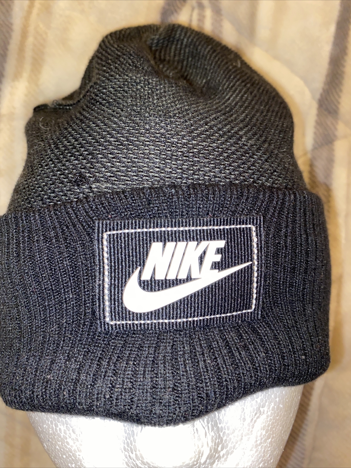 NIKE Beanie Winter Hat Skull Cap OSFM Acrylic Sewn Patch Logo Super Dope  Gear | eBay