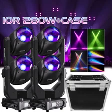 10R 280W LED Beam Moving Head Light Prism Gobo DJ Stage Spot Lighting DMX+ Case