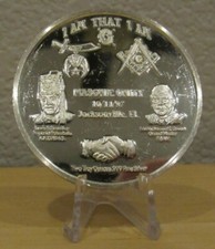 1997 Masonic Unity Jacksonville, FL 2 Troy Oz. .999 Silver Round - Florida 76.75 per troy oz
