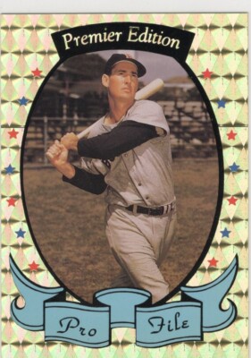 1992 Premier Edition Pro Files Ted Williams Promo #1