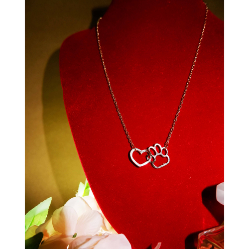 Maya's Grace Paw Print Heart Necklace for Dog and Cat Lovers - 第 8/11 張圖片
