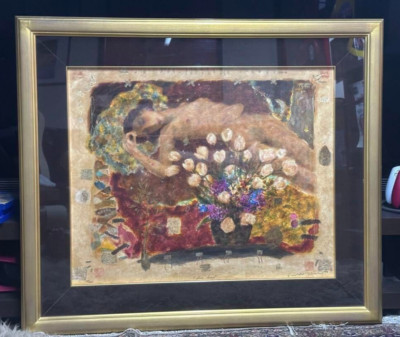 ROY FAIRCHILD ''Frauen und Blumen'' Druck signiert Luxus gerahmt limitiert 37/465