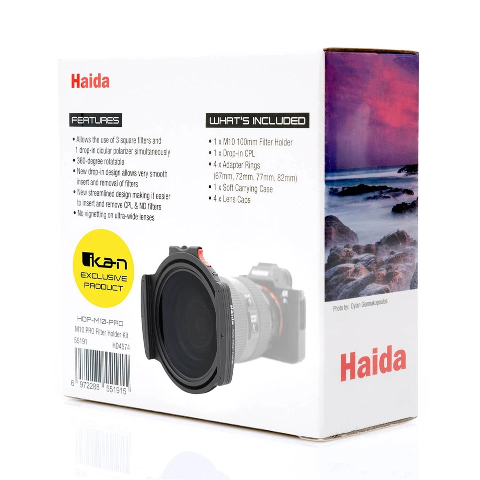 Haida M10 Pro Filter 100mm Holder Kit, Drop-in CPL +67mm, 72mm, 77mm, 82mm rings - Image 2 of 4