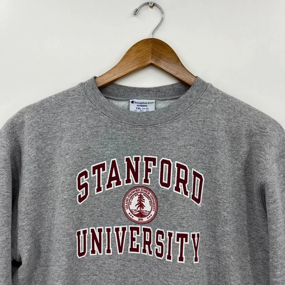 Champion Stanford Cardinal Sweatshirt Youth Boys Size XL Gray NCAA Crew Neck - Image 2 of 4