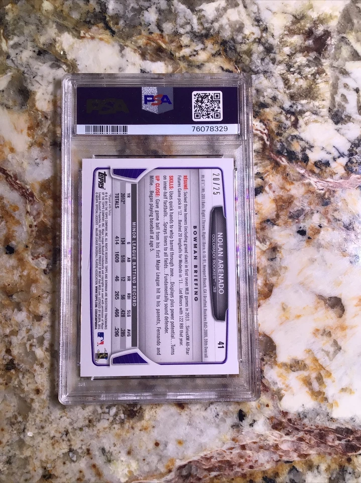 2013 Bowman DP e Prosp. #41 Nolan Arenado Silver Red Ice #/25 PSA 10 GEM ESTADO PERFEITO - Imagem 2 de 3