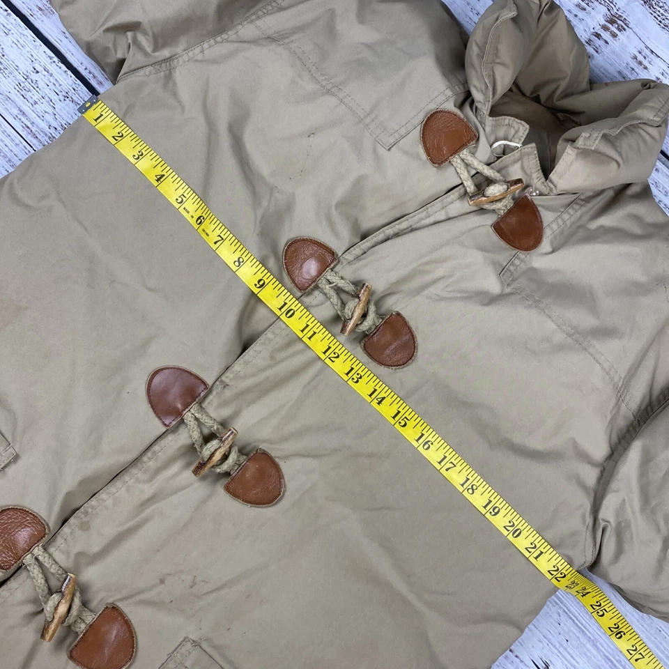 Abrigo Chaqueta acolchada de plumón de pato beige GANDER MOUNTAIN DE COLECCIÓN para hombre medio palanca delantera Foto 3 de 4