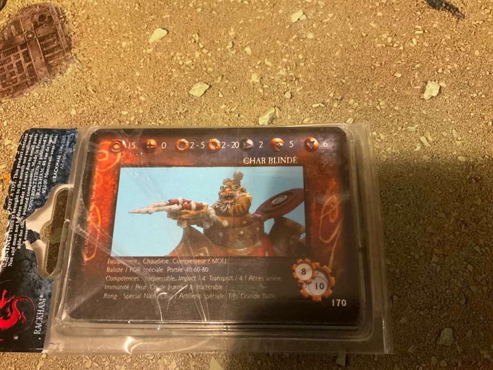 Rackham Confrontation Armored Dwarf Chariot Alt Turret MO Exclusive French Cards - Image 2 of 3