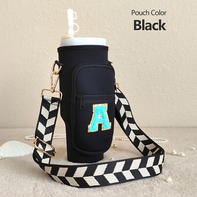 Custodia Per Stanley Cup 40oz Con Tracolla | Borsa Porta Bottiglie Accessori | 3 Coperchi Per Cannucce E Tasche | Per Campeggio E Trekking