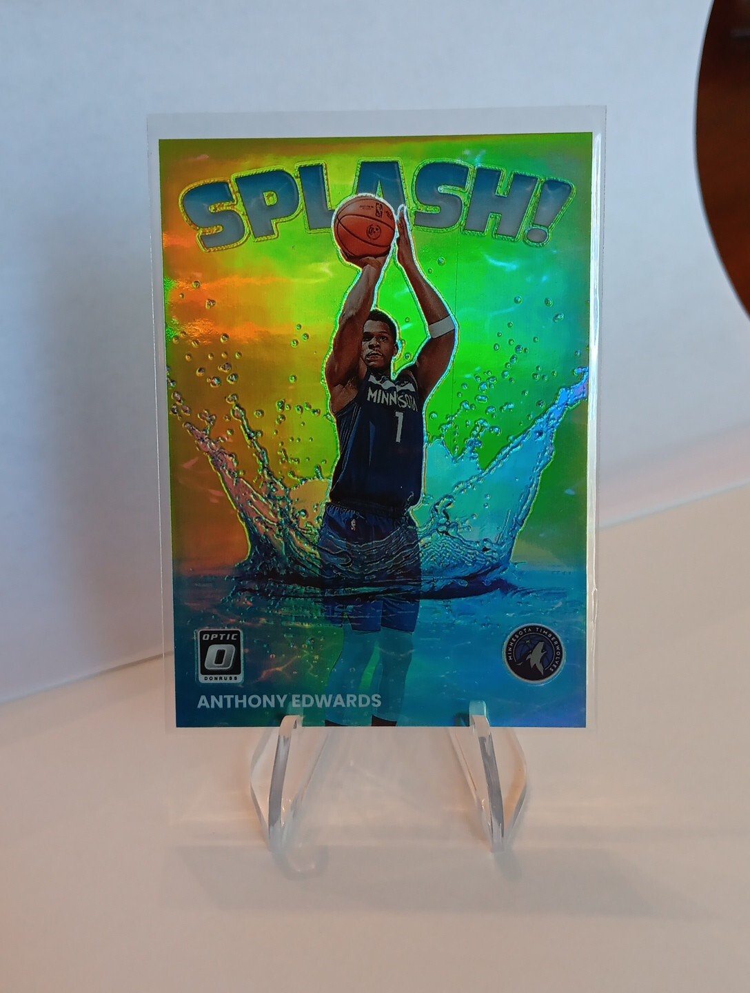 ANTHONY EDWARDS #2 2022-23 Panini Donruss Optic Splash! Lime Green 037/149