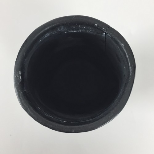 Vintage DONA ROSA Black Pottery Negro Vase Oaxaca Mexico Mayan SIGNED 6.5” Triba - Picture 5 of 10