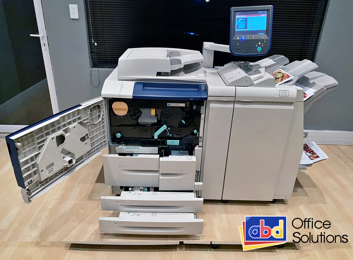 Xerox D125 Monochrome Production Copier Printer Booklet Maker