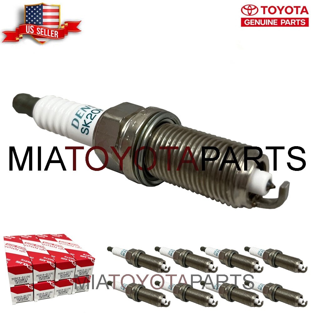8 Pk OEM 90919-01191 Spark Plugs 07-20 Tundra 5.7 V8 3URFE