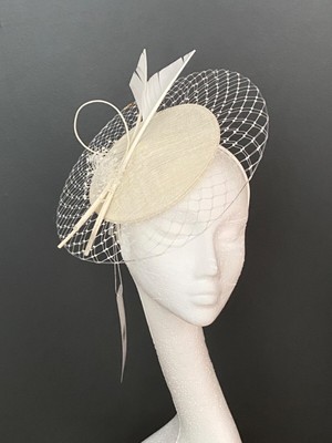 Ivory Net Disc Fascinator | eBay