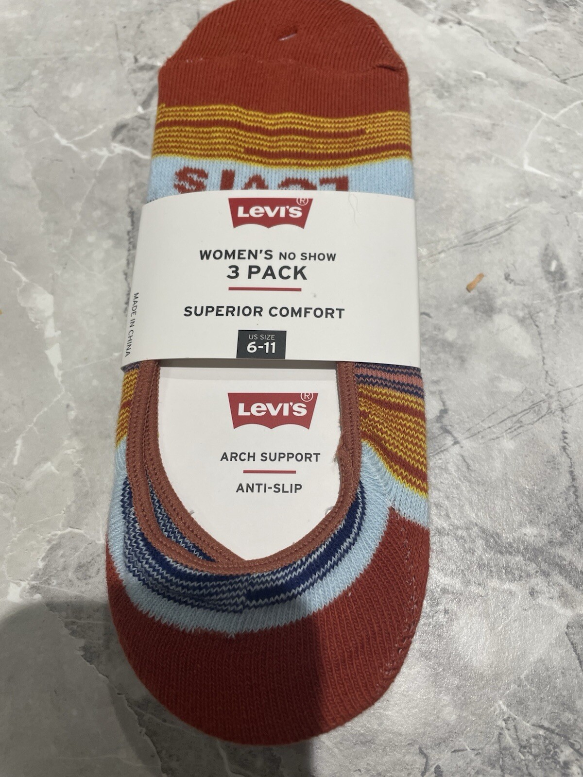 Ladies No Show Socks By Levi 3 Pair Pack-image