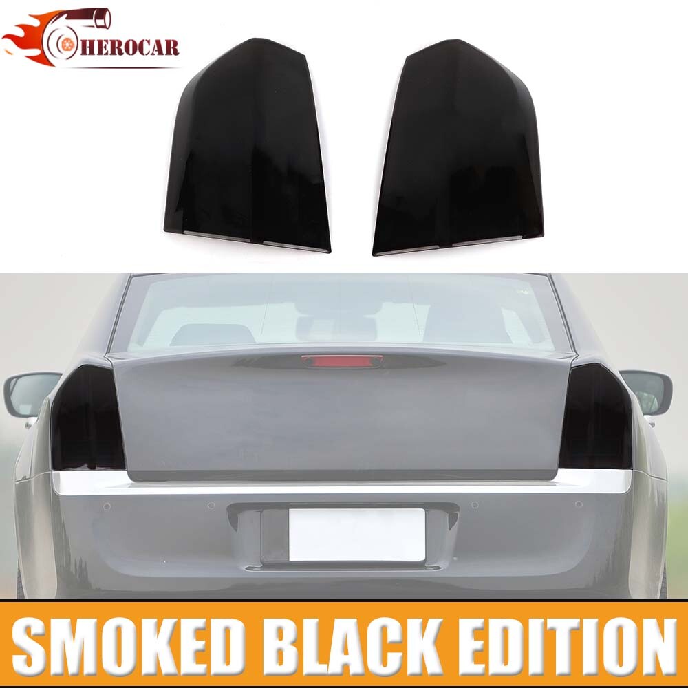 Smoked Black Tail Light Guard Covers for 2011-2014 Chrysler 300 Pair