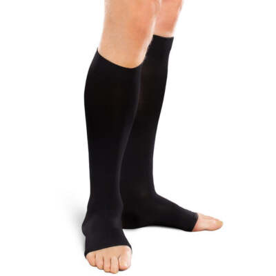 Therafirm Ease Opaque Knee High 20 30 Mmhg Compression Open Toe Open 